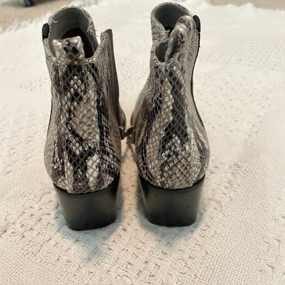 new LINEA PAOLO 5.5 Python Snake Print Leather Pointed toe BOOTS 2 4218 - Picture 10 of 10